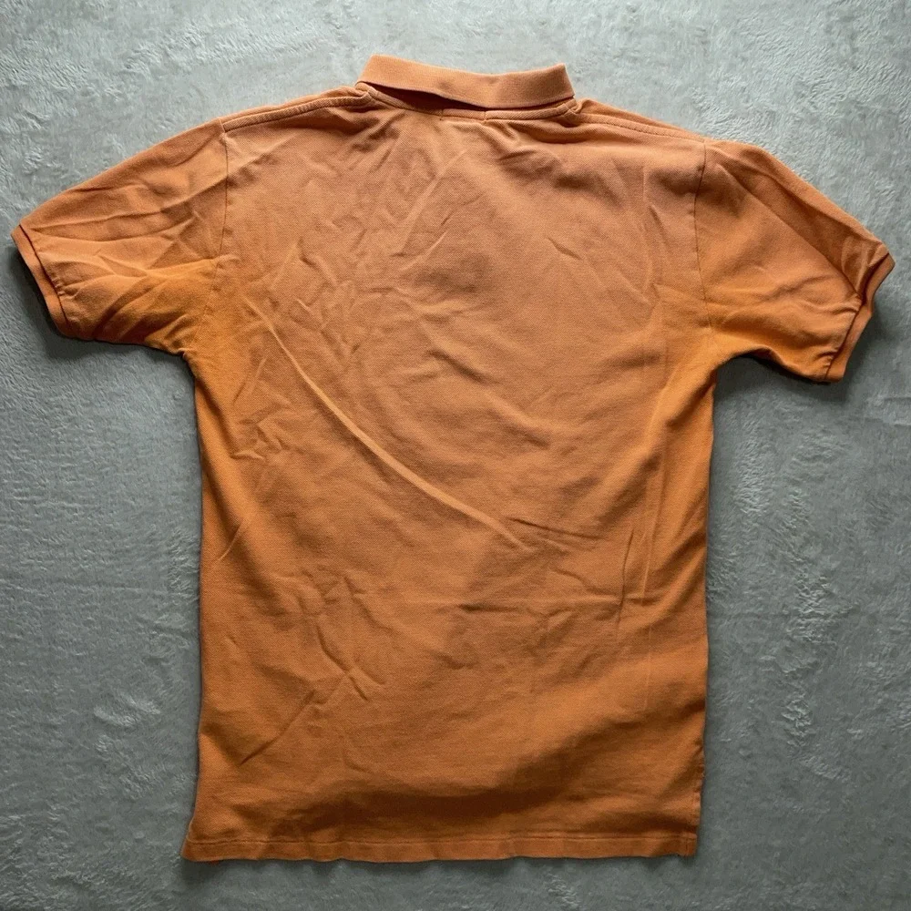 Polo Ralph Lauren Boys XL Orange Polo Shirt Green Pony Sunfaded Casual Preppy